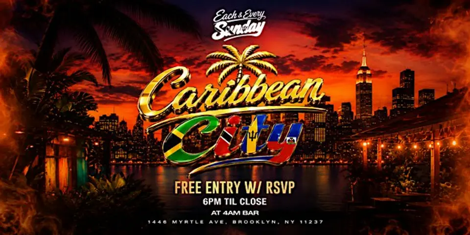 Caribbean City flyer or graphic.