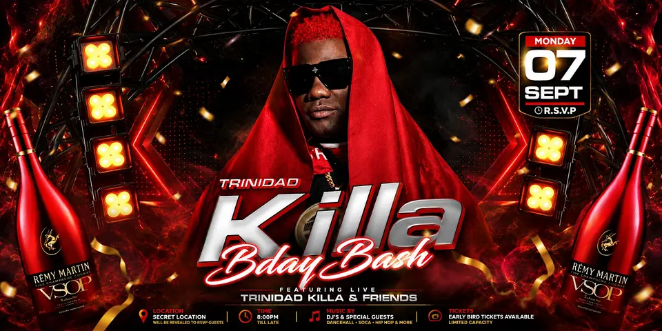 Trinidad Killa Birthday Bash flyer or graphic.