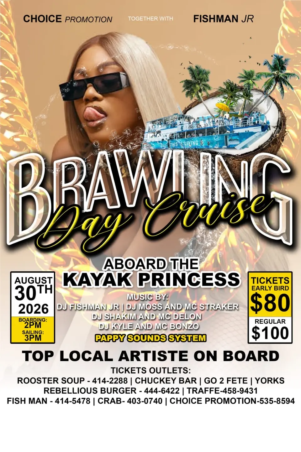 Brawling Day Cruise flyer or graphic.