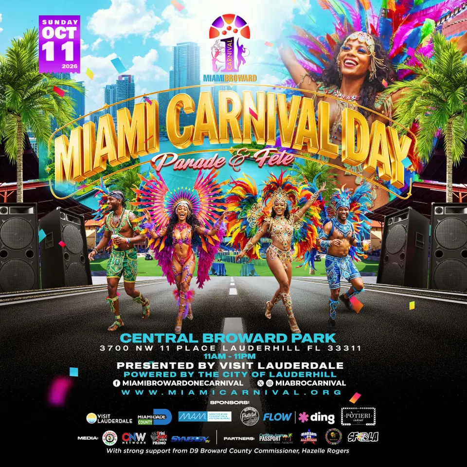 Official Parade & Bacchanal Sunday Fete flyer or graphic.