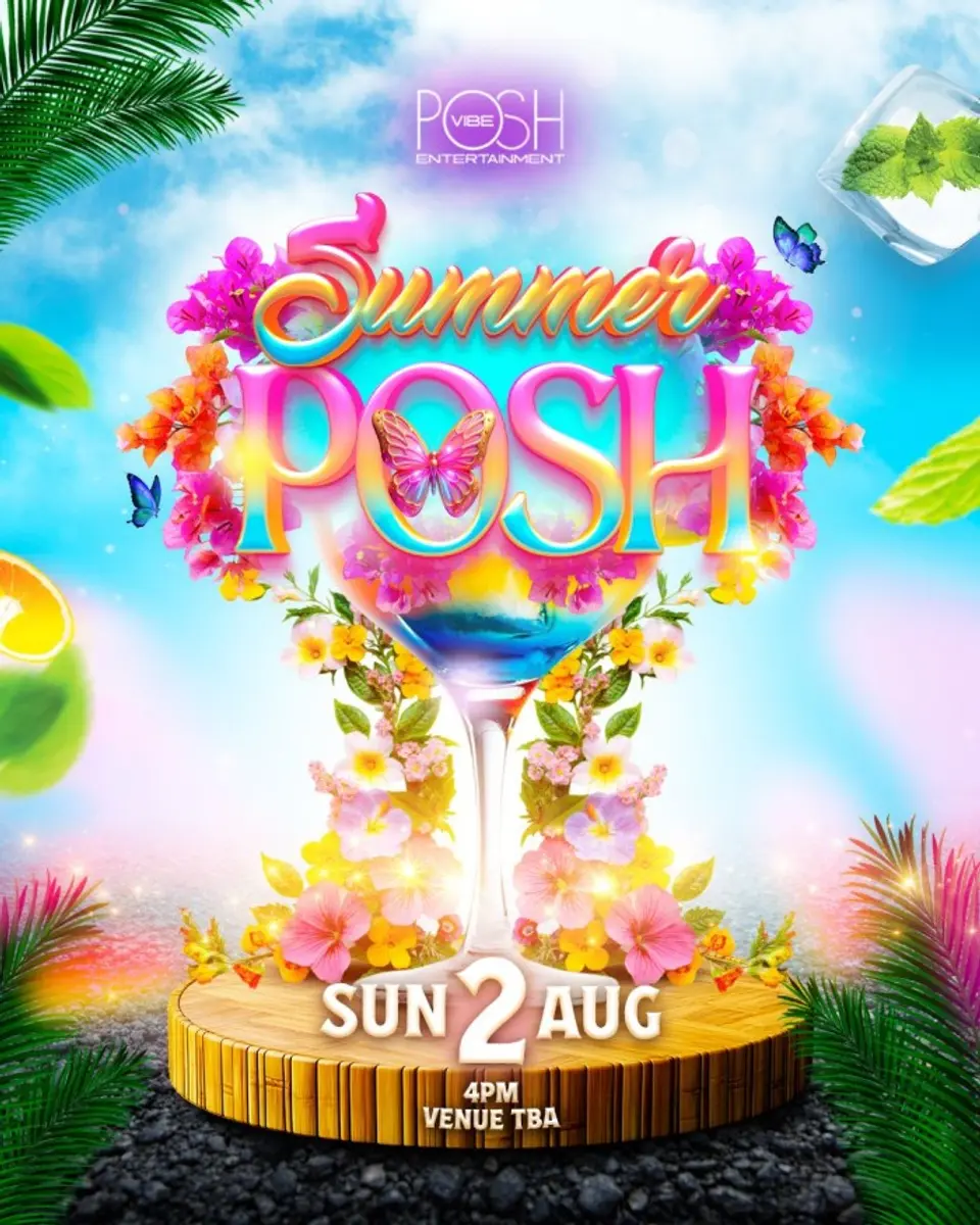 Summer Posh flyer or graphic.
