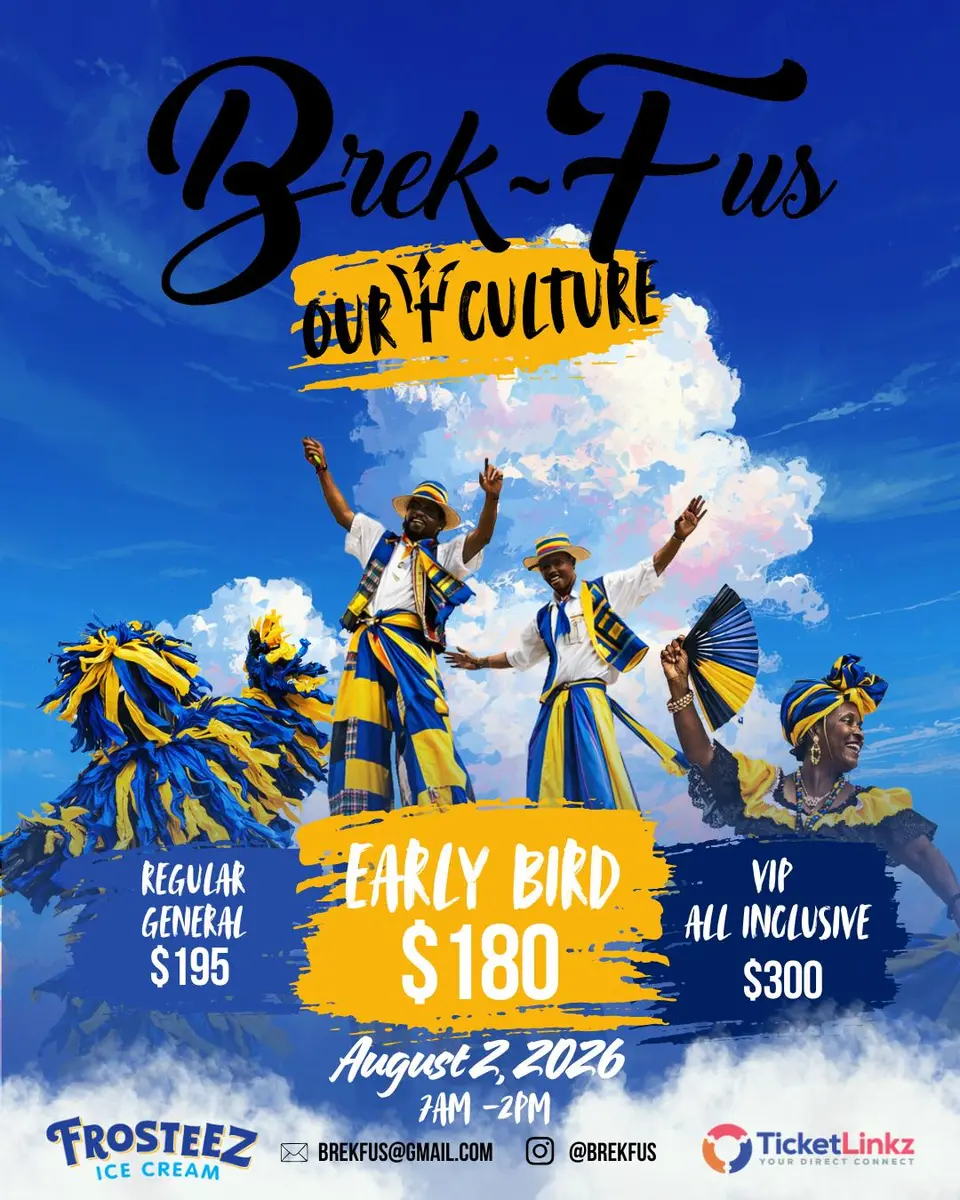 Brek-Fus: The Bajan Experience flyer or graphic.