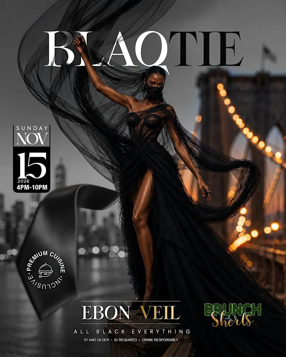 Ebon Veil, An All Blaq Affair flyer or graphic.
