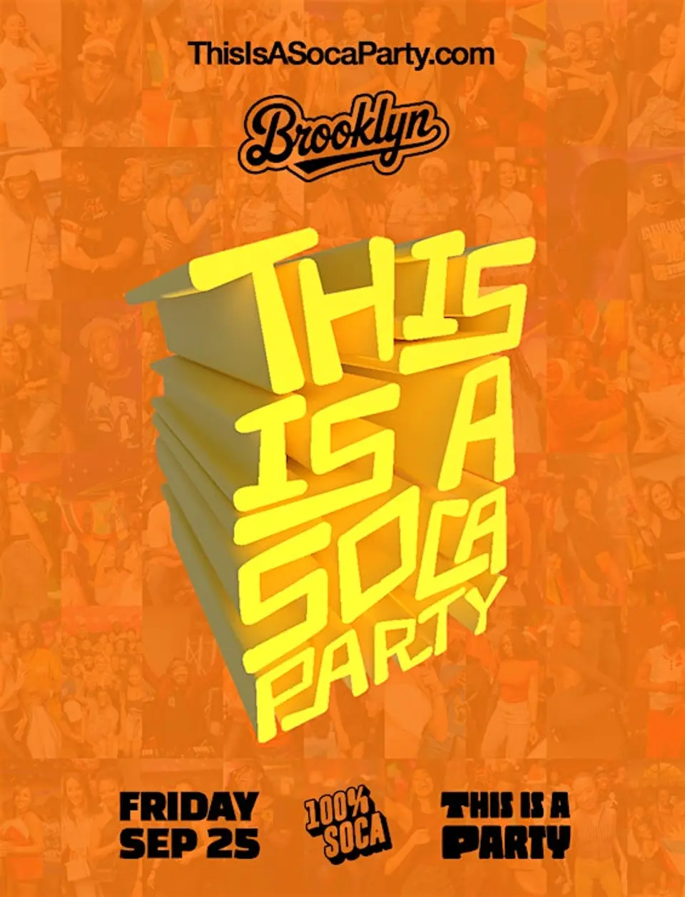 This is a SOCA Party - Brooklyn - Sep flyer or graphic.