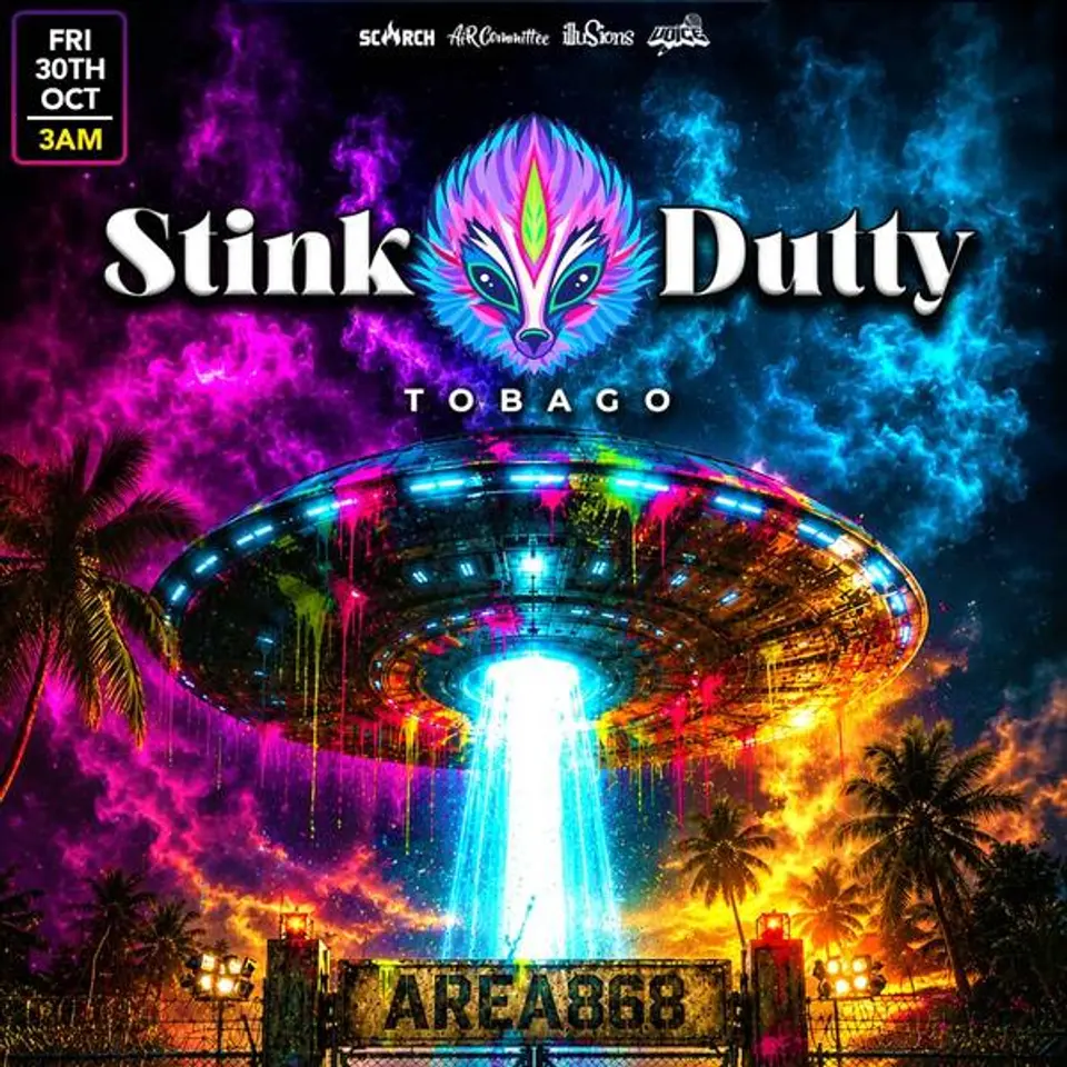 STINK + DUTTY Tobago 2026 flyer or graphic.