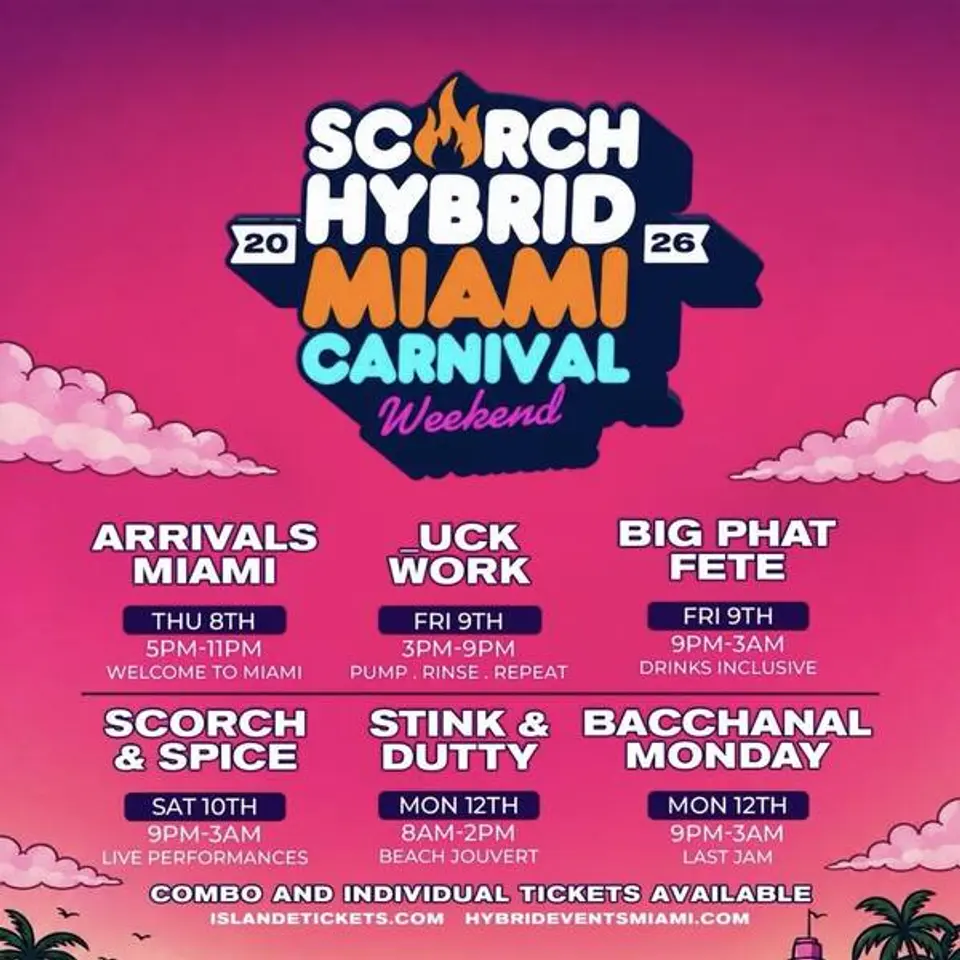 Scorch + Hybrid Miami Combo flyer or graphic.