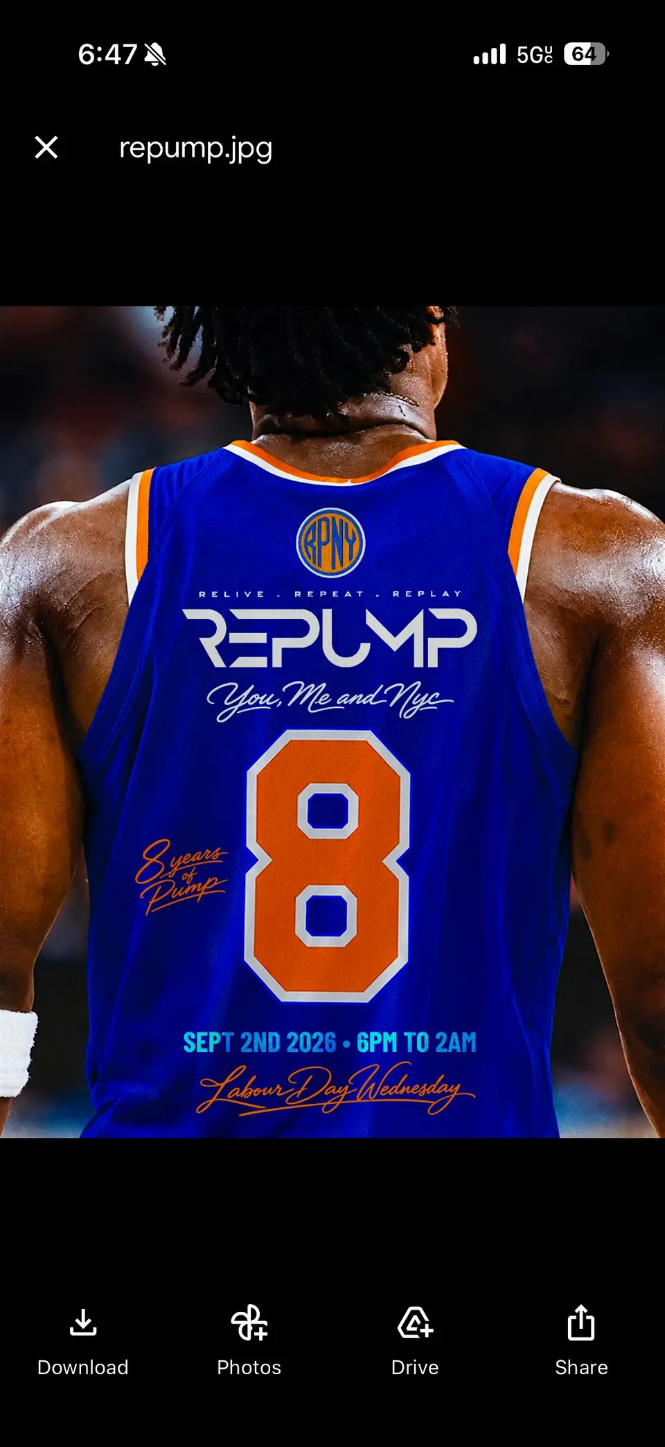 REPUMP You, Me & NYC flyer or graphic.