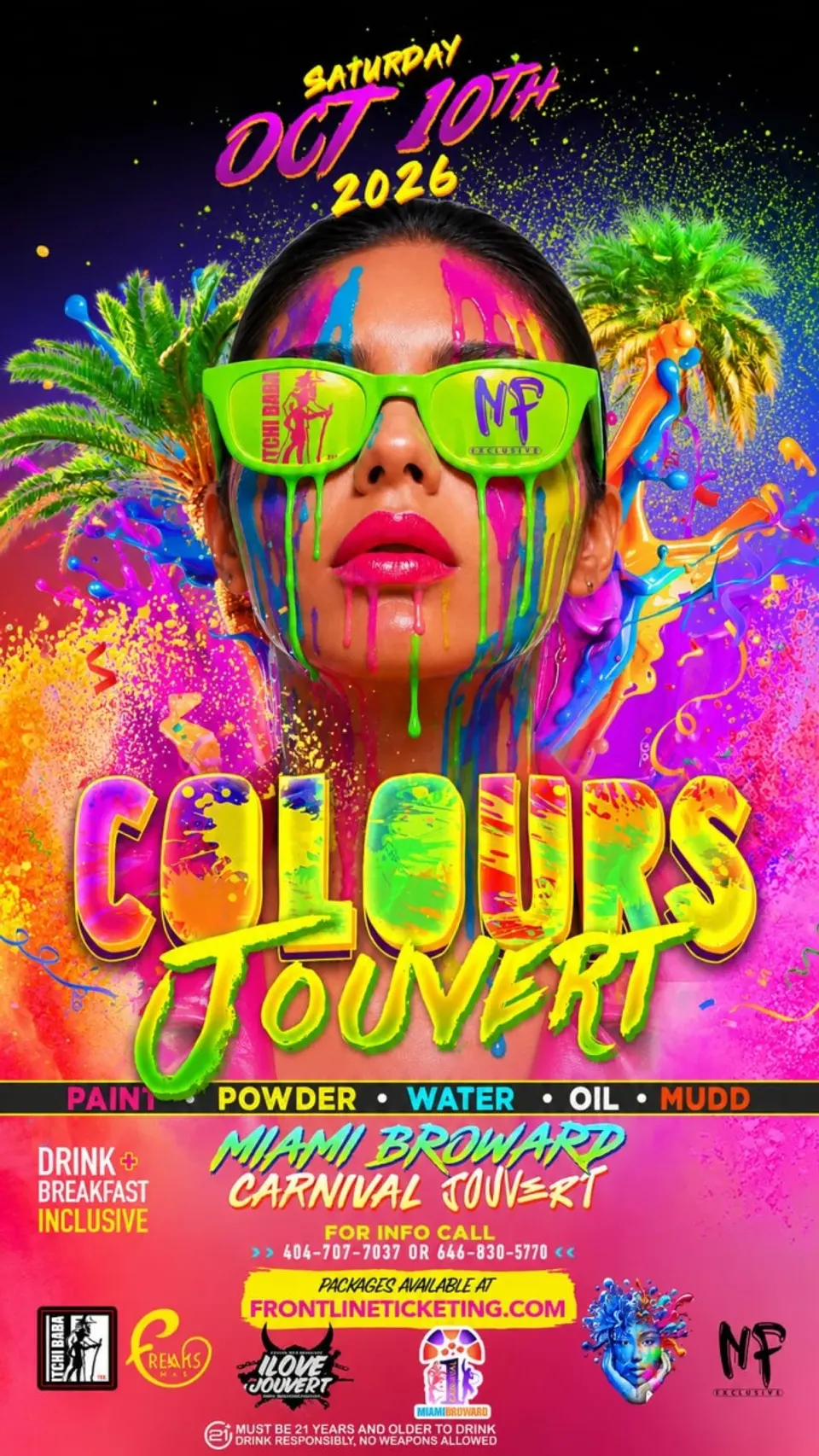 COLOURS Jouvert flyer or graphic.