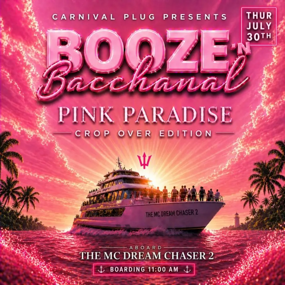 Booze & Bacchanal Crop Over Edition flyer or graphic.
