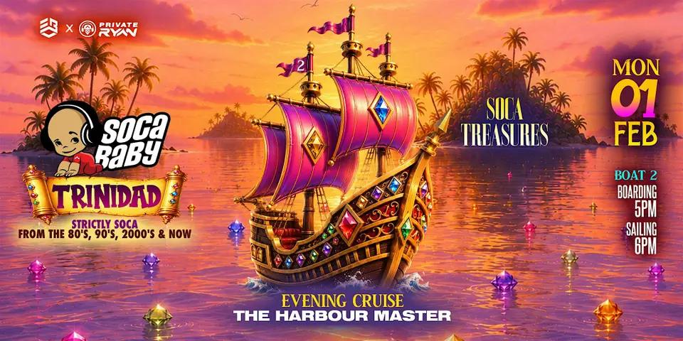 Soca Baby Boat 2 'The Soca Treasures' flyer or graphic.