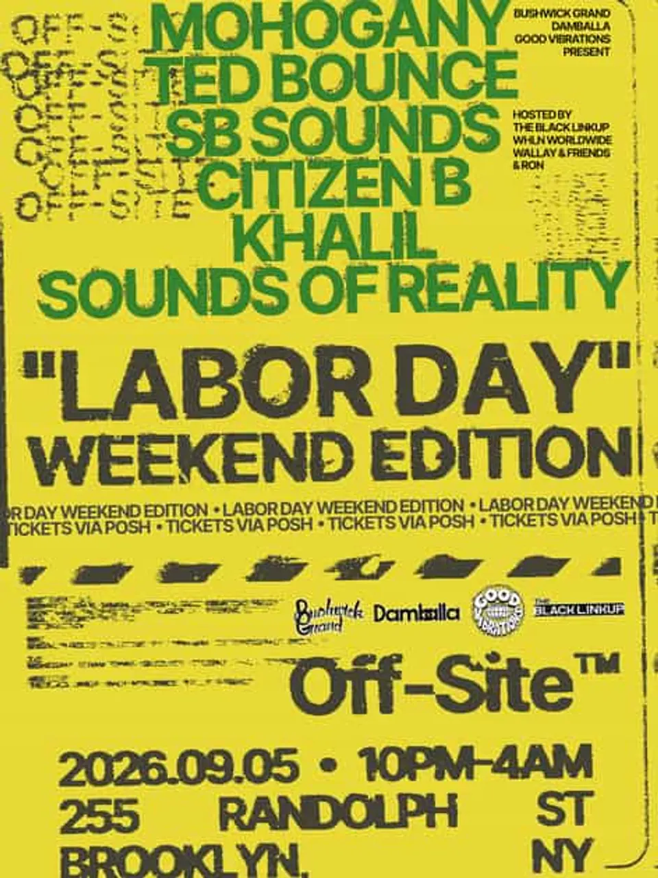 The Off-Site Party flyer or graphic.