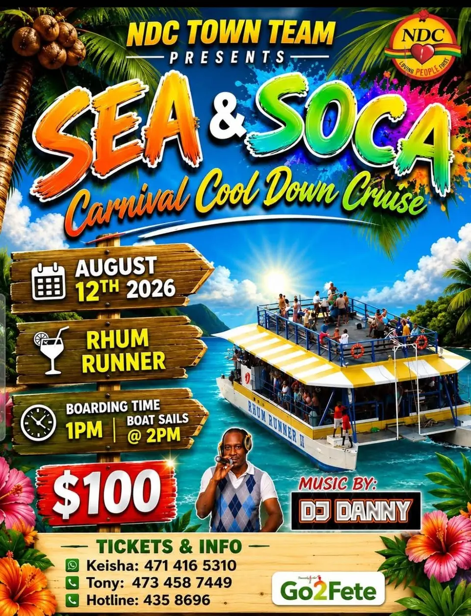 Sea & Soca Carnival Cooldown Cruise flyer or graphic.
