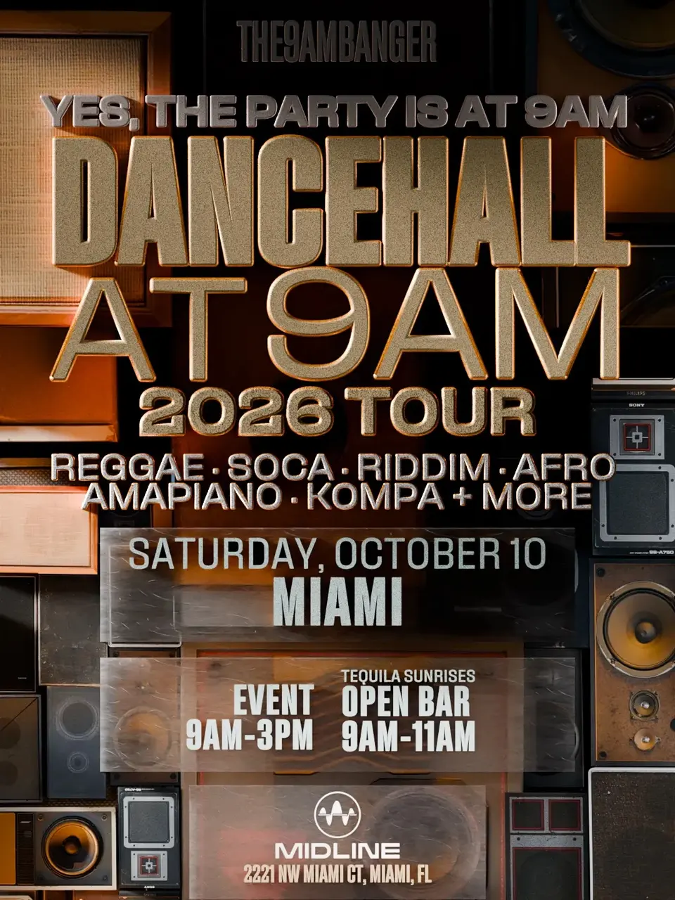 Dancehall at 9AM flyer or graphic.