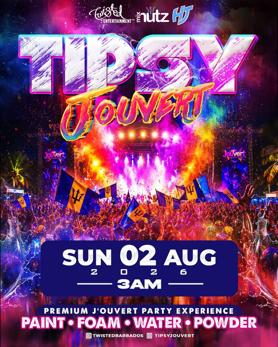 Tipsy J'ouvert flyer or graphic.