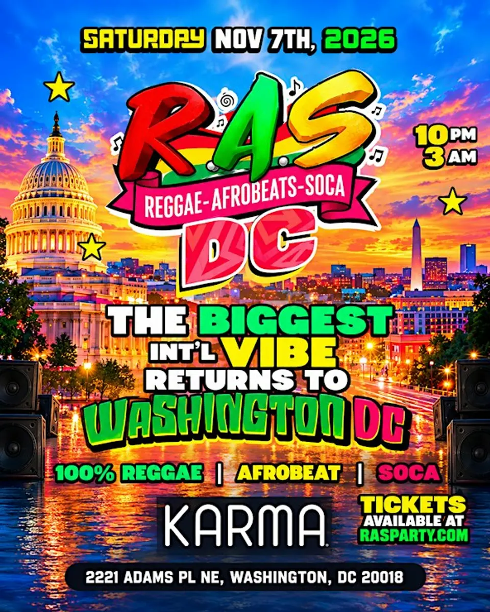 R.A.S - Reggae vs Afrobeat vs Soca flyer or graphic.