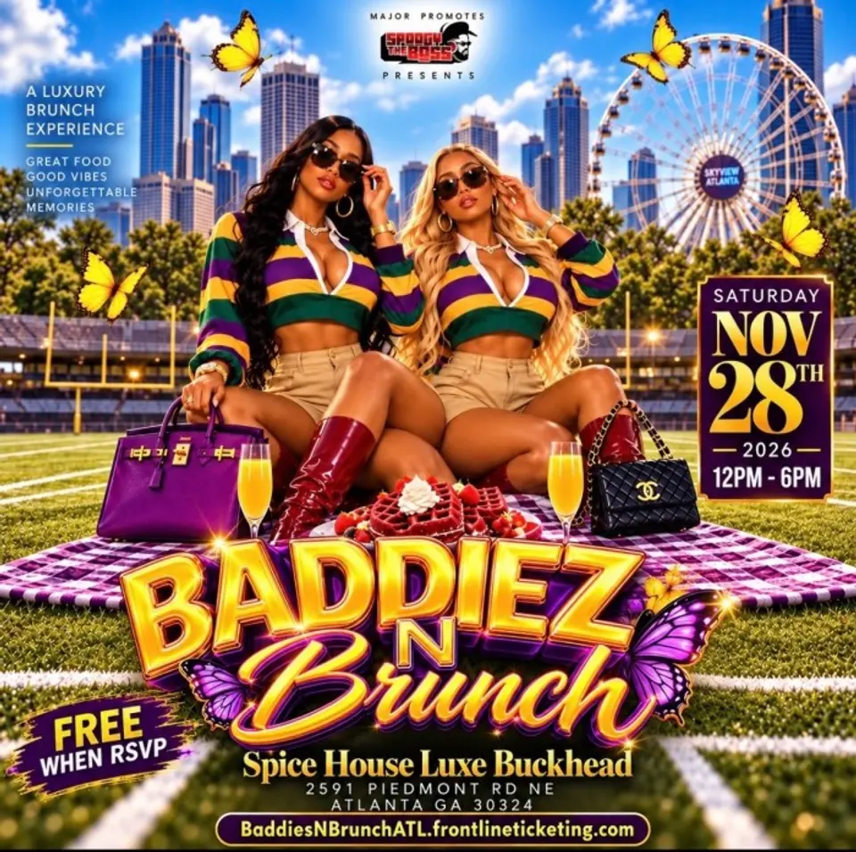 Baddies N Brunch flyer or graphic.