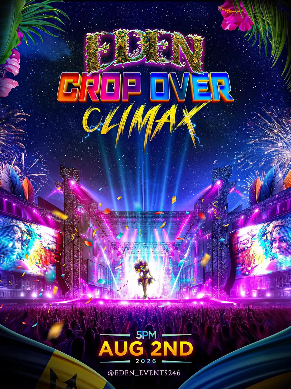 Eden - Crop Over Climax flyer or graphic.