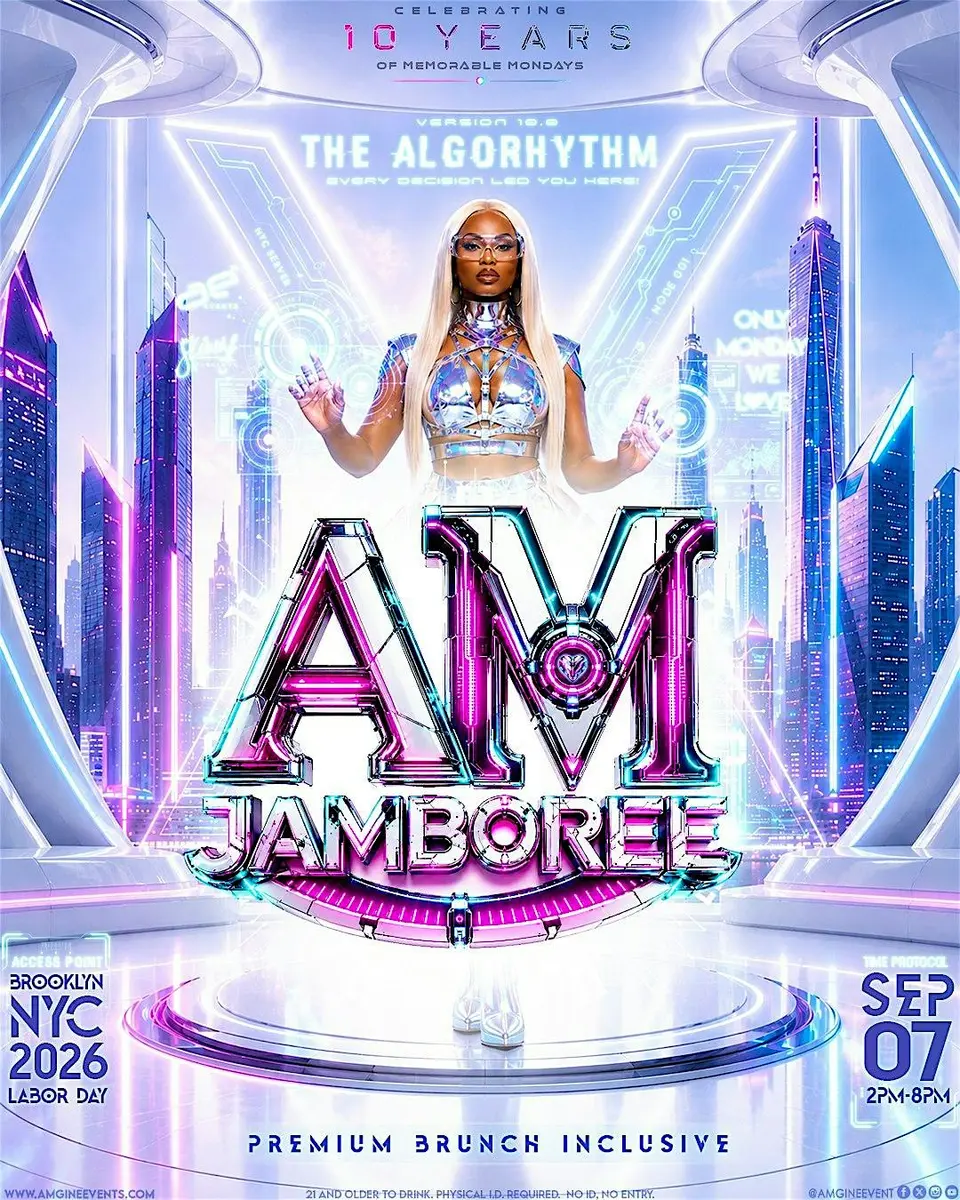 A:M Jamboree NYC flyer or graphic.