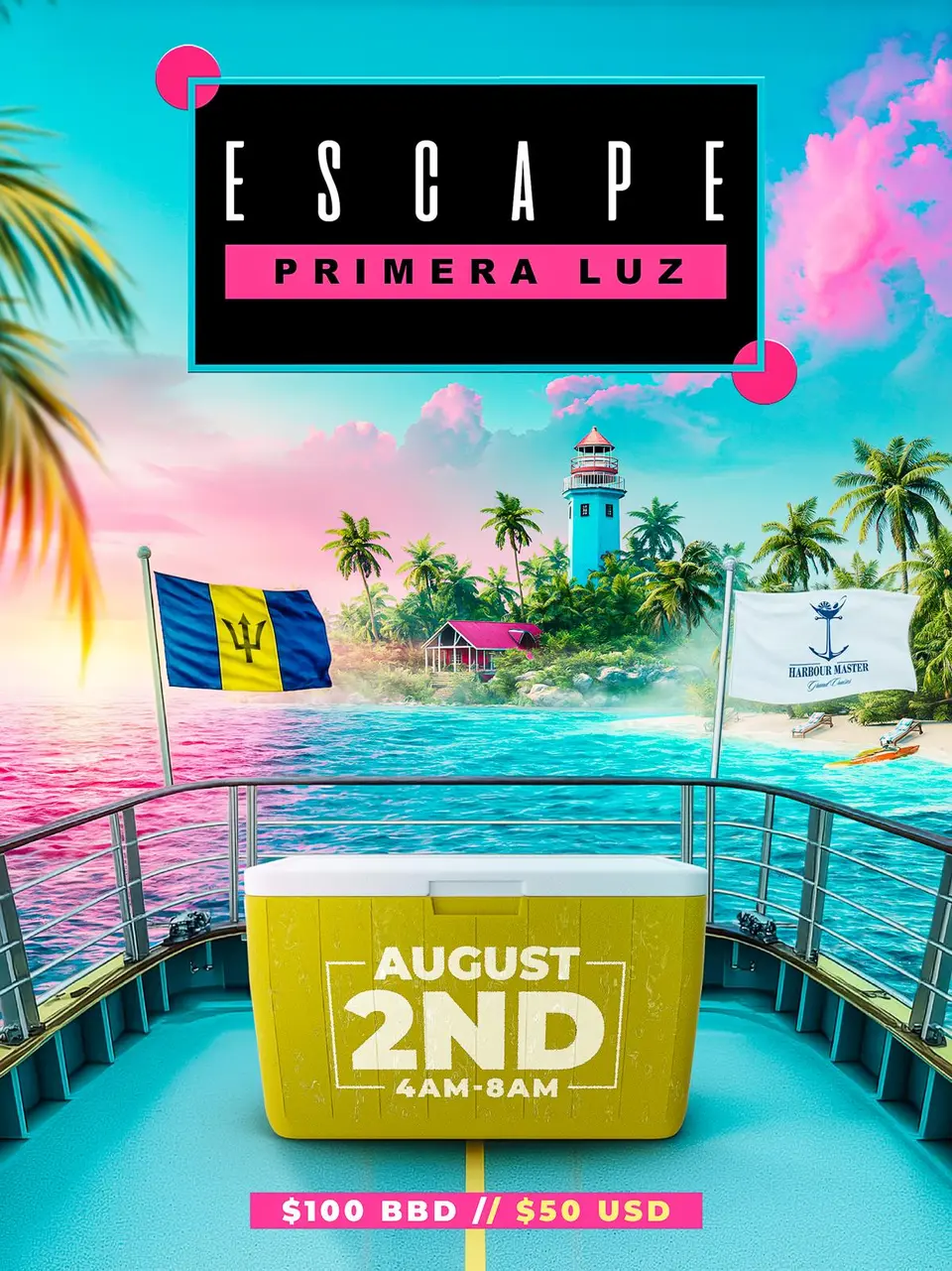 Escape Cooler Cruise - Primera Luz flyer or graphic.