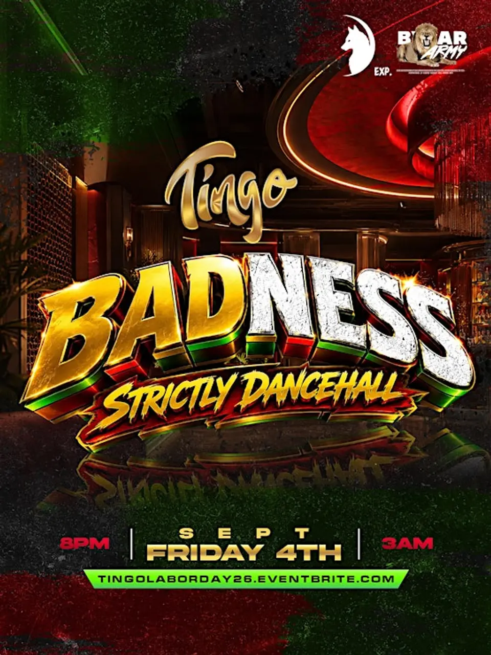 Tingo Badness flyer or graphic.