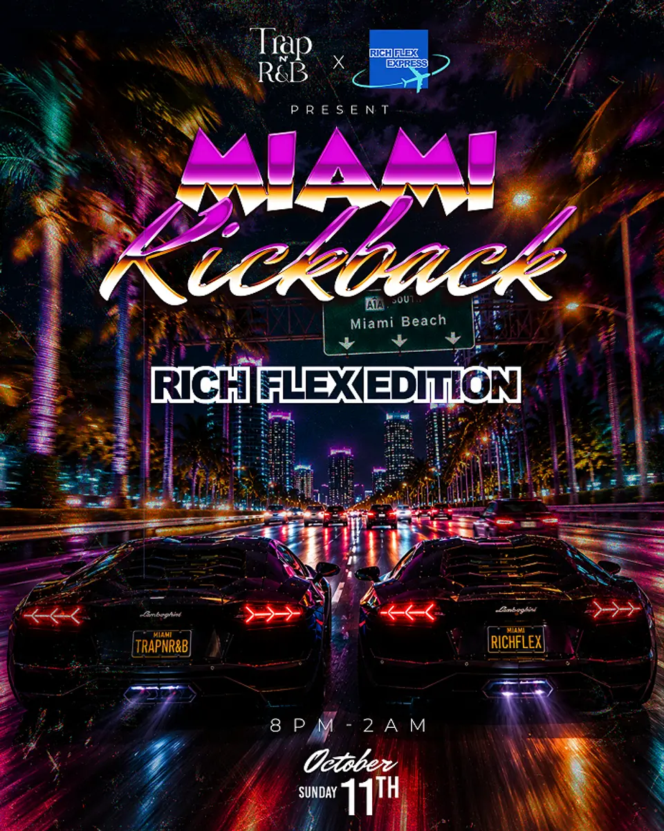 The Miami Kickback flyer or graphic.