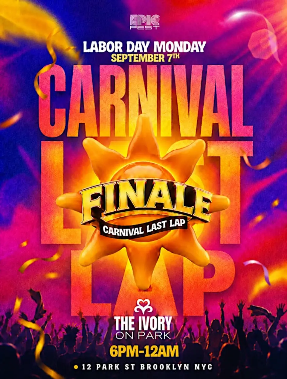 Finale NYC Carnival Last LAP flyer or graphic.