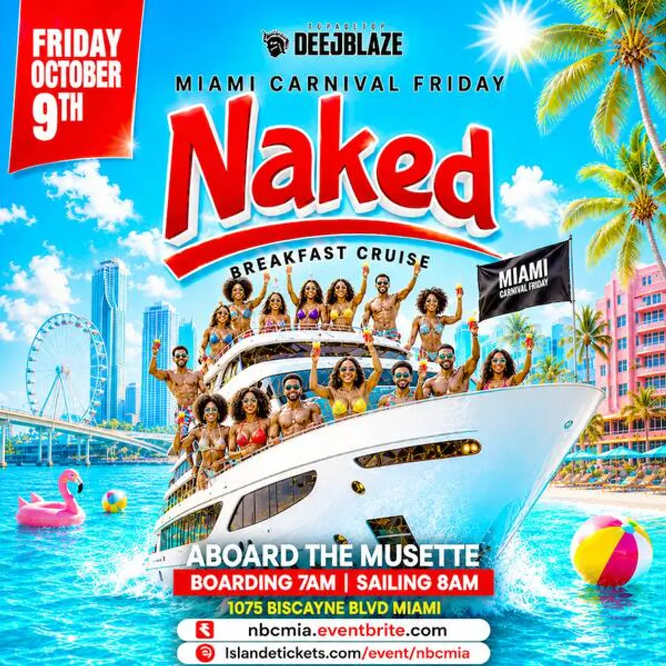 Naked Breakfast Cruise flyer or graphic.