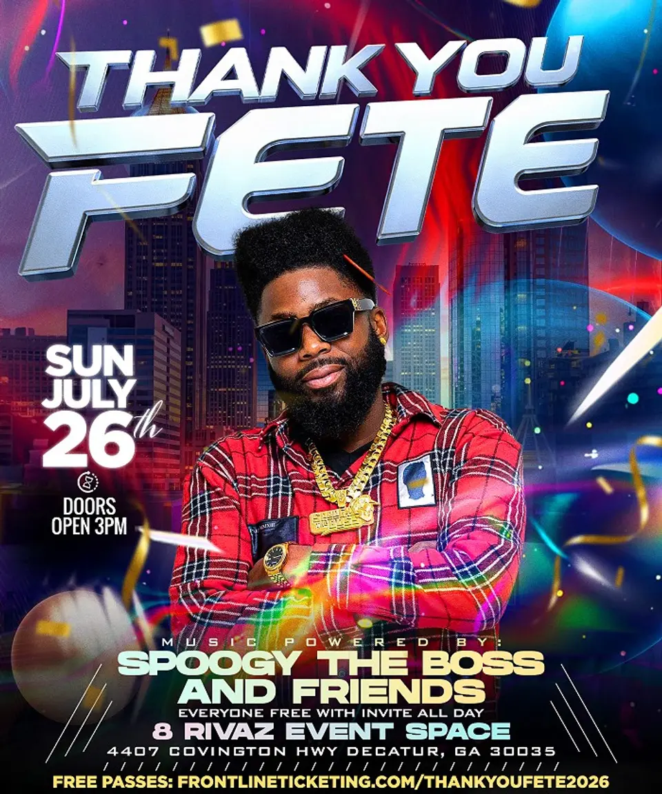 Thank You Fete ATL flyer or graphic.