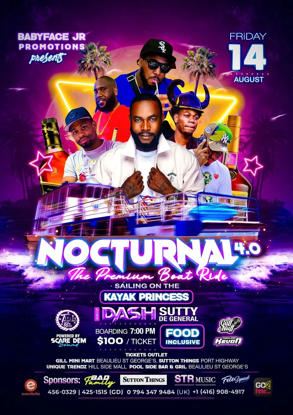 Nocturnal 4 - the Premium Boat Ride flyer or graphic.