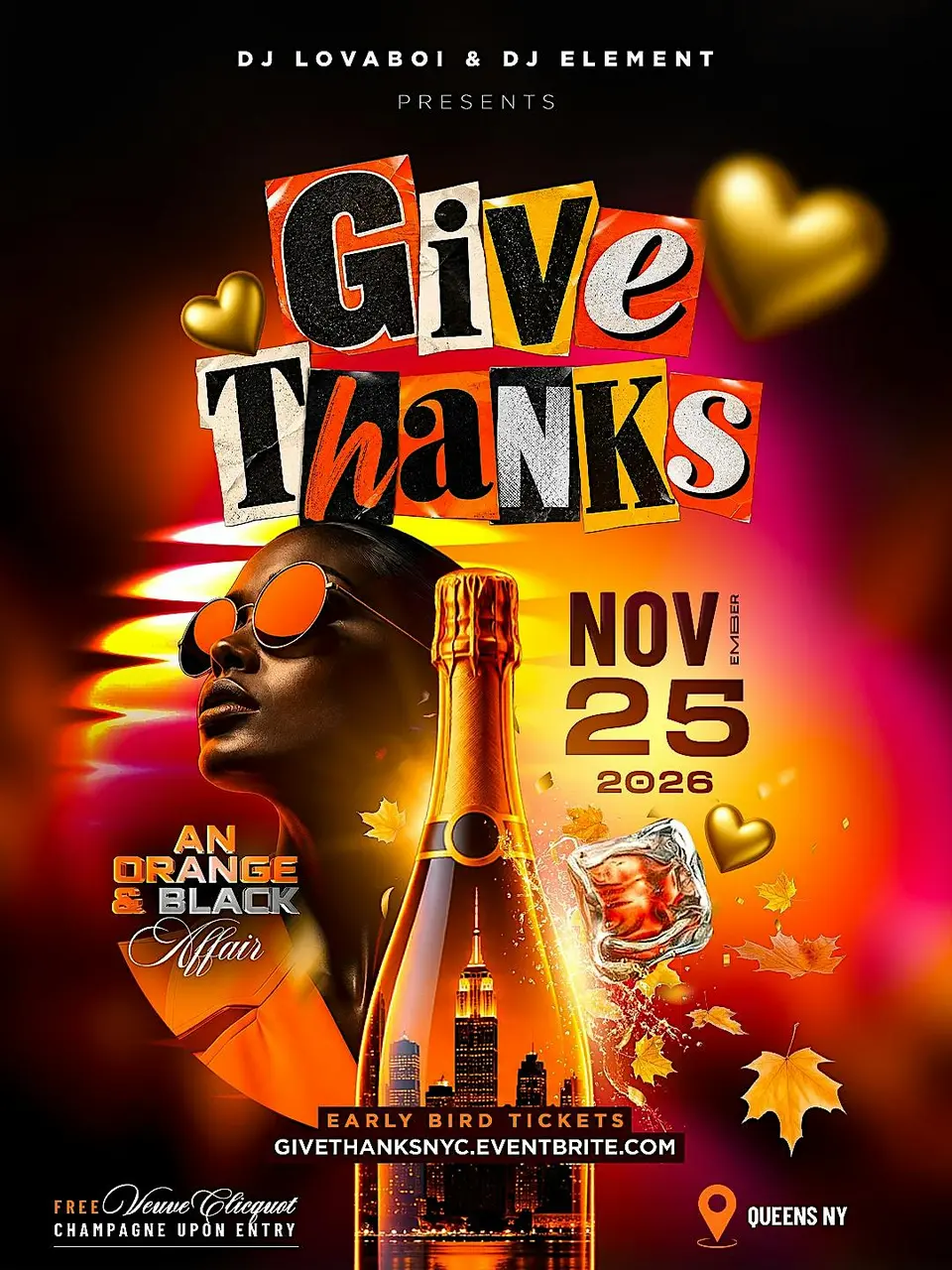 Give Thanks flyer or graphic.