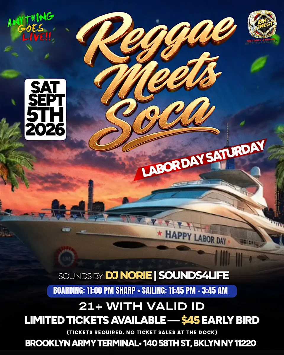 Reggae Meets Soca flyer or graphic.