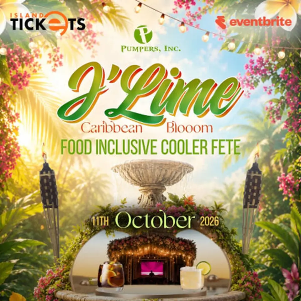 Pumpers J'Lime - Caribbean Bloom flyer or graphic.