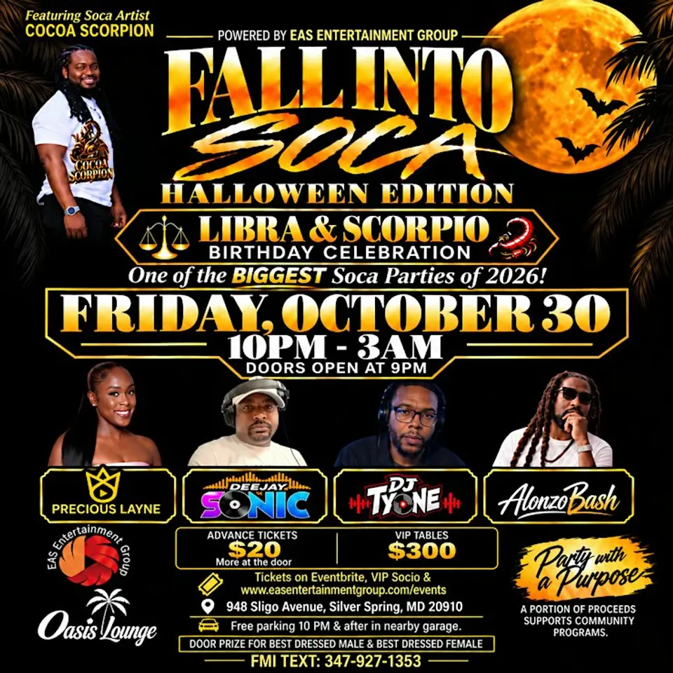 Soca Party - Fall Into Soca: Halloween Edition flyer or graphic.