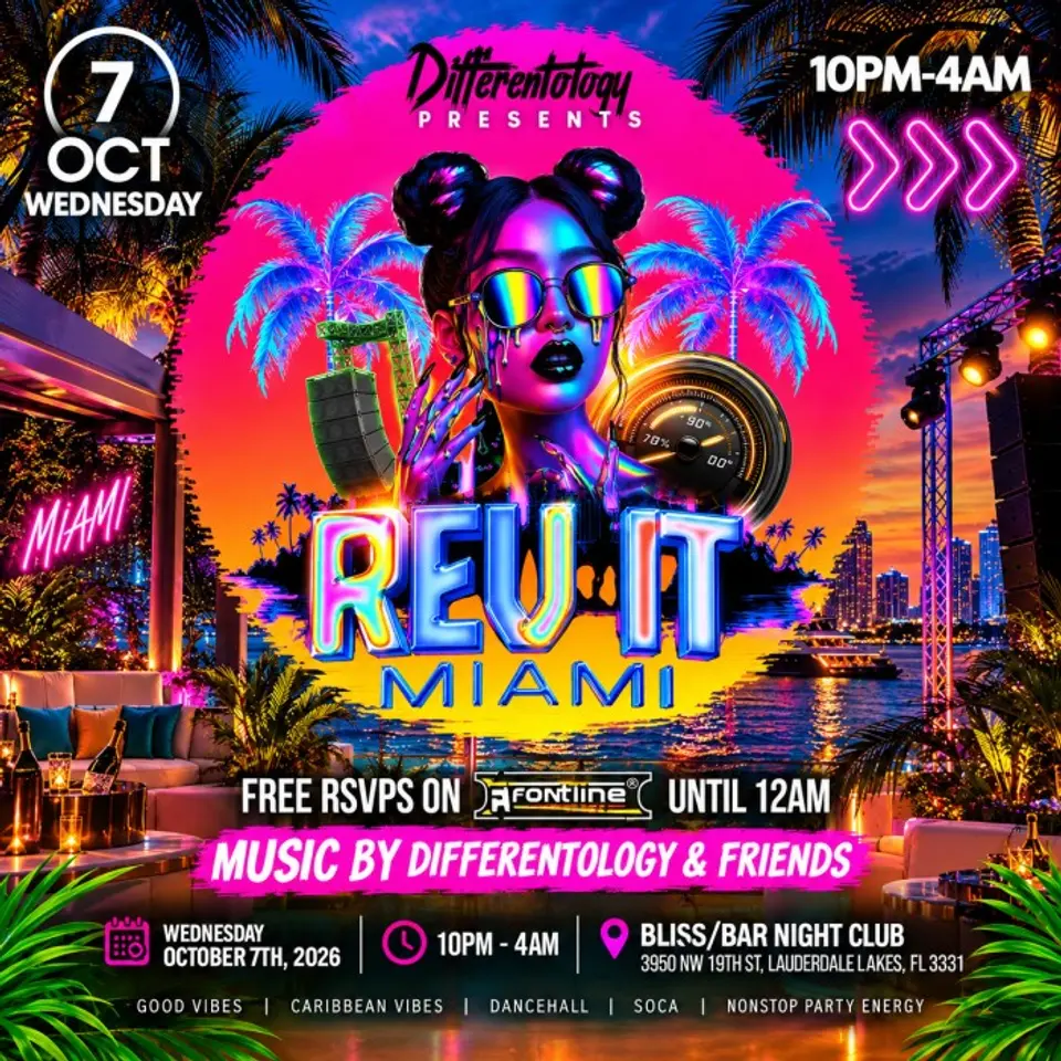 Rev It Miami flyer or graphic.