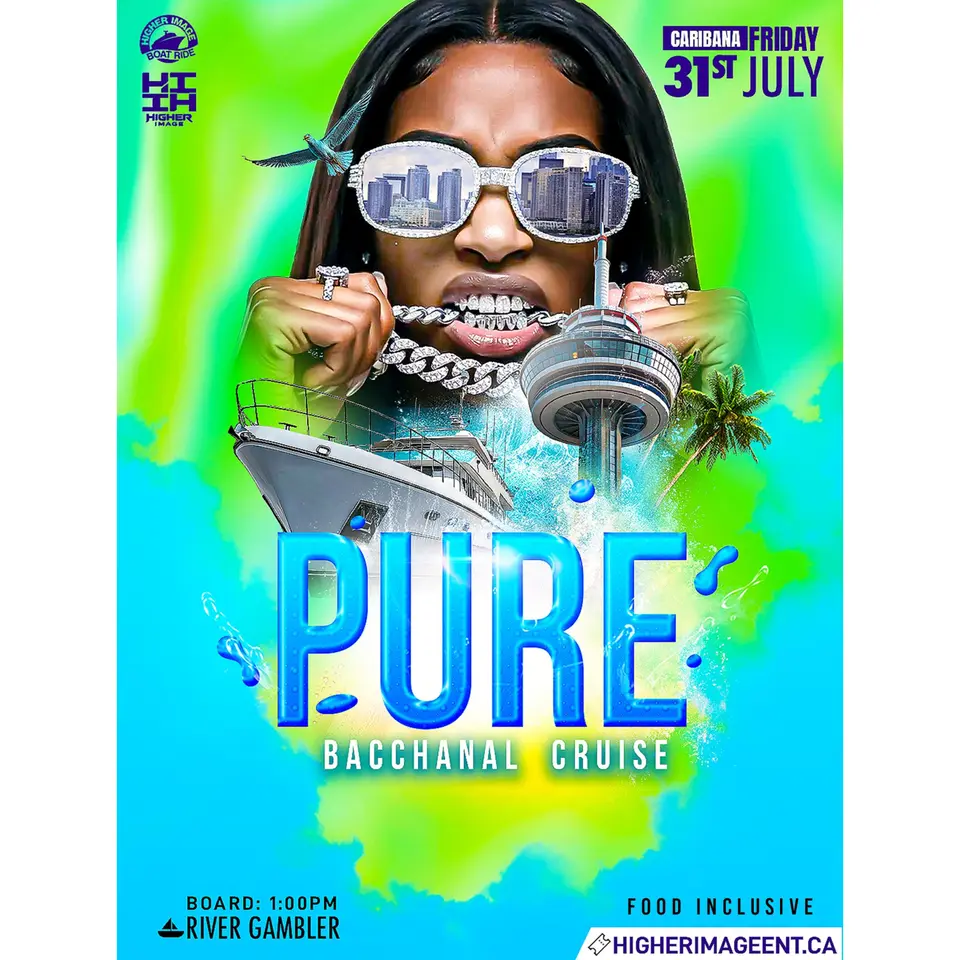 Pure Bacchanal Cruise flyer or graphic.