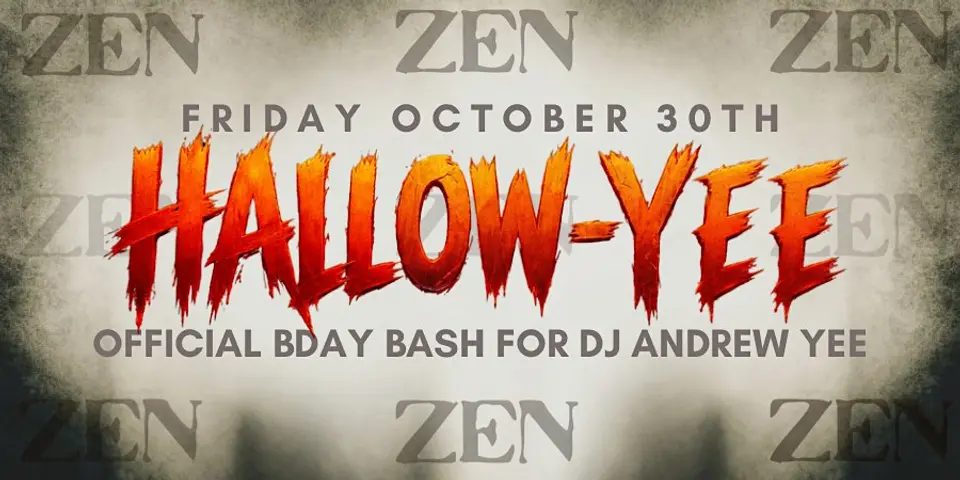 Hallow-YEE! Bday Bash for DJ Andrew YEE! flyer or graphic.