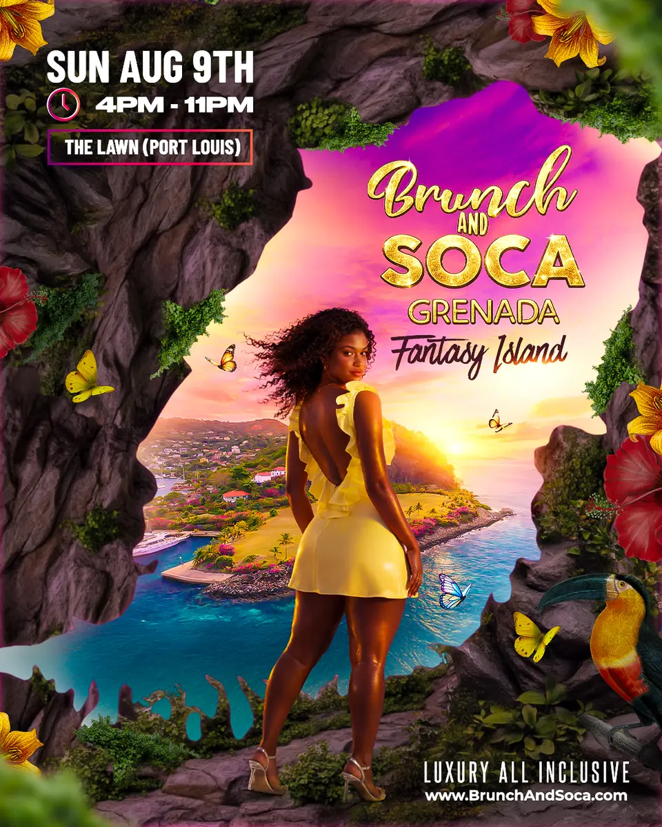 Brunch And Soca Grenada (Fantasy Island) flyer or graphic.