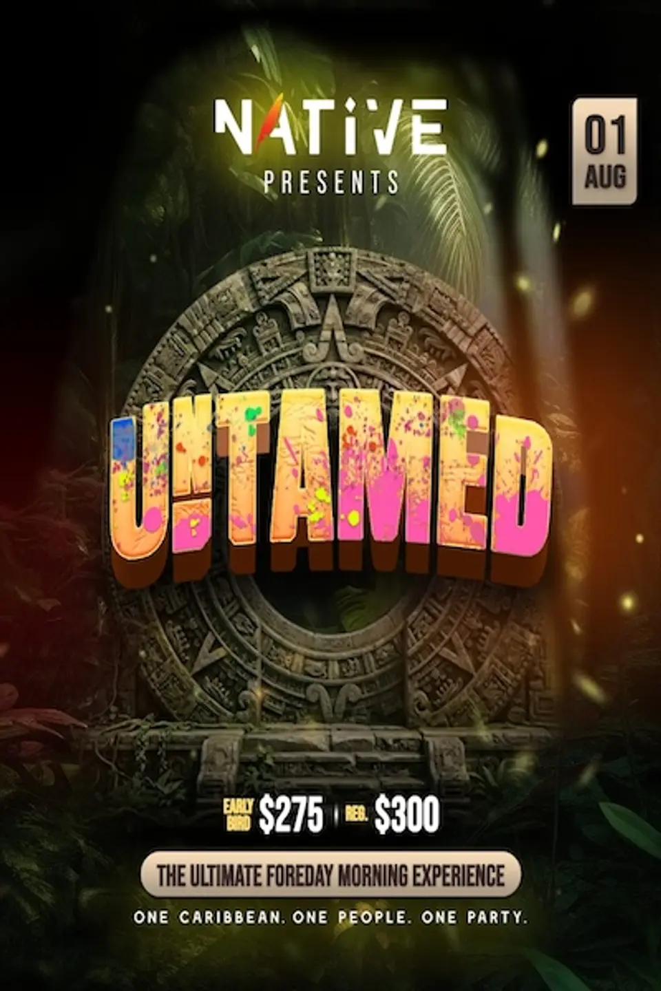 Native - Untamed flyer or graphic.