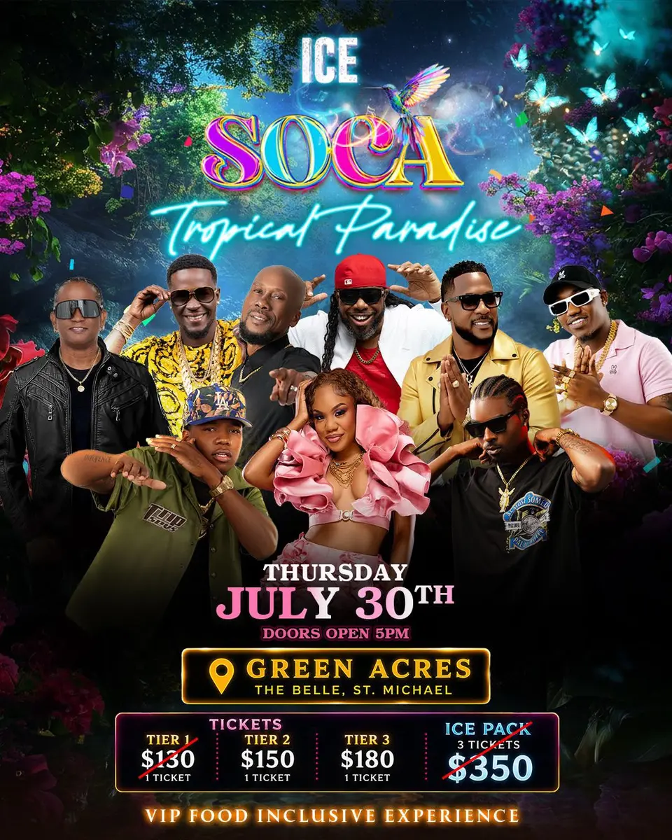 SOCA - Tropical Paradise flyer or graphic.
