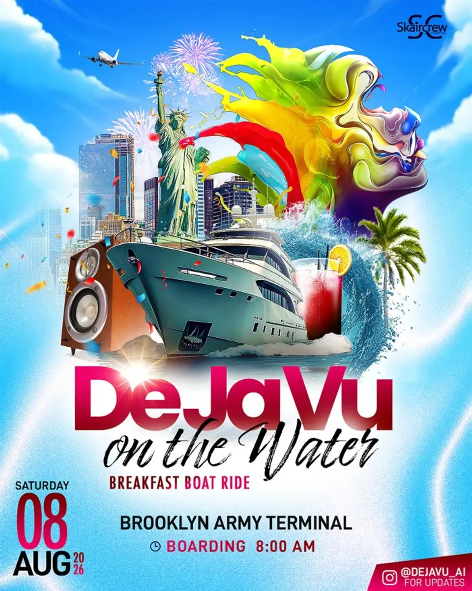 DeJa Vu On The Water flyer or graphic.