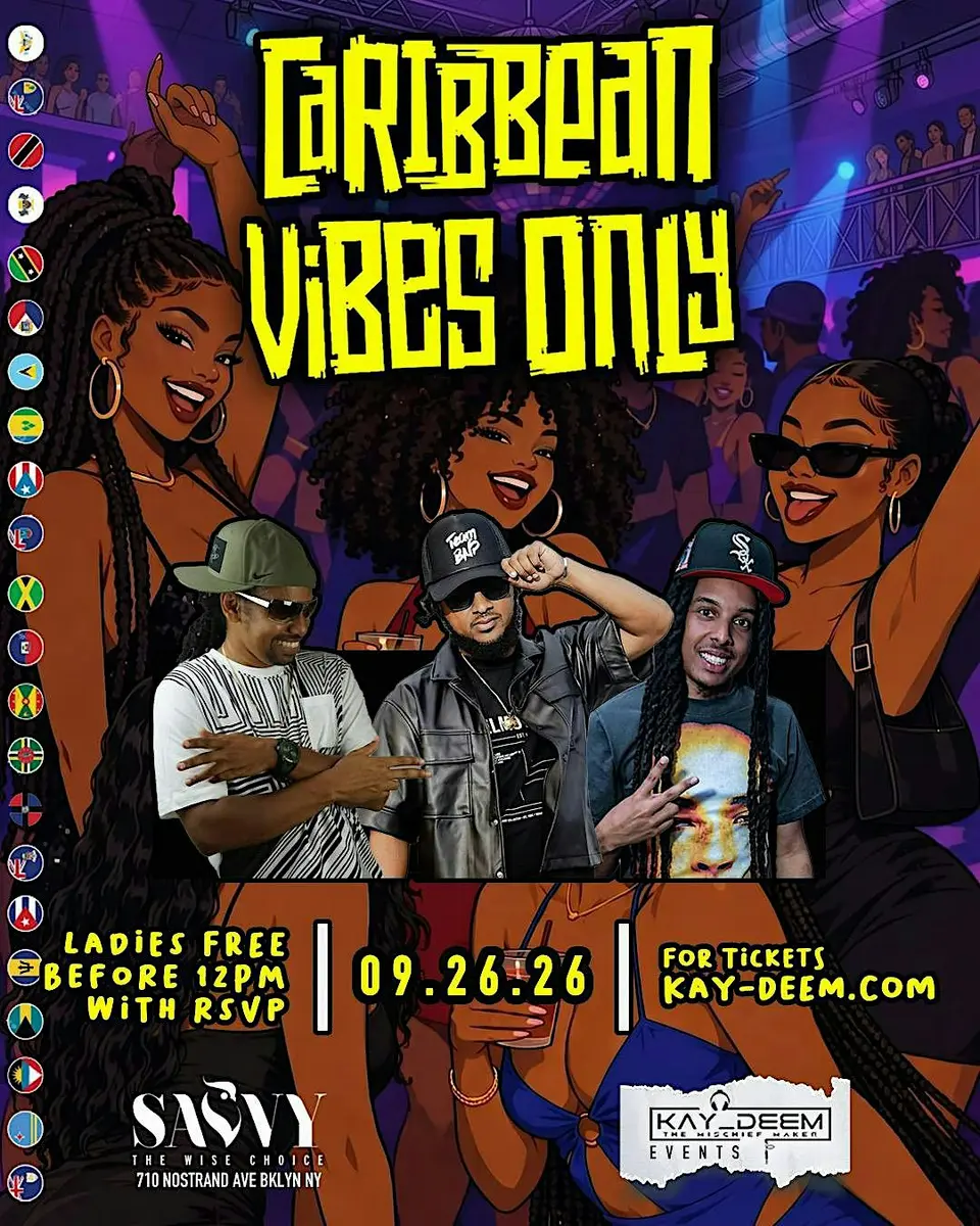 Caribbean Vibes Only flyer or graphic.