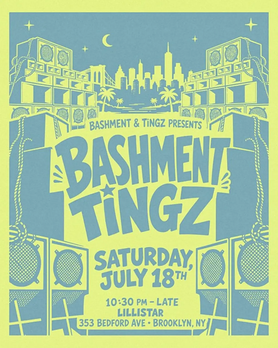 Bashment x Tingz: Summer Rooftop Party at LilliStar flyer or graphic.