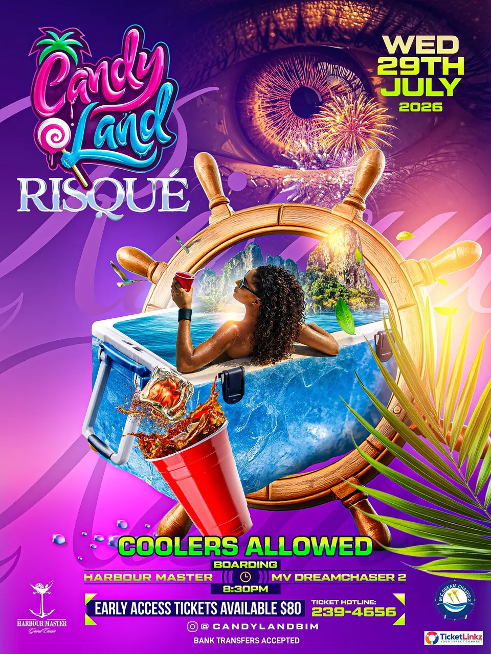 Candy Land: Risqué flyer or graphic.