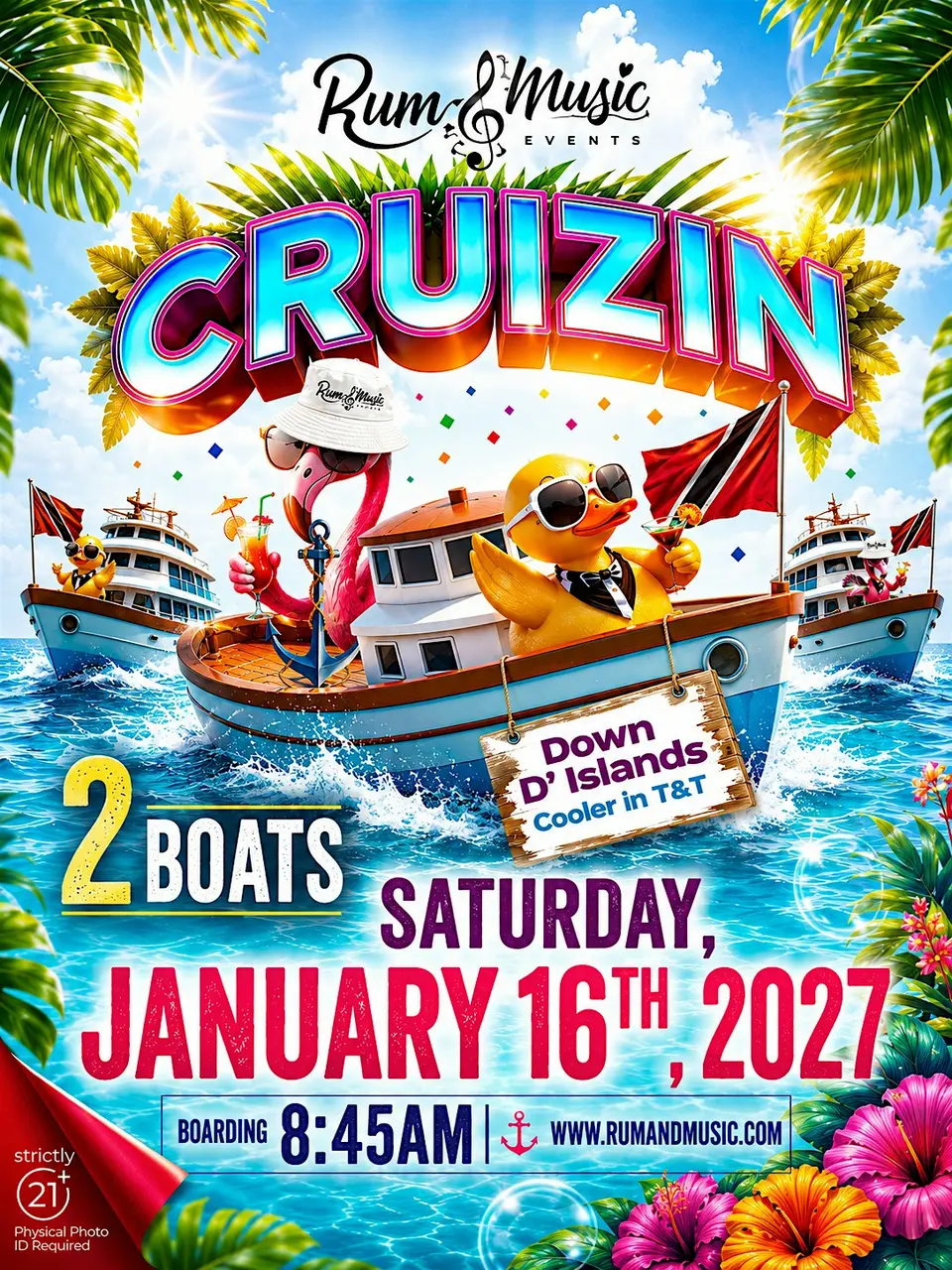 CRUIZIN Down D Islands flyer or graphic.