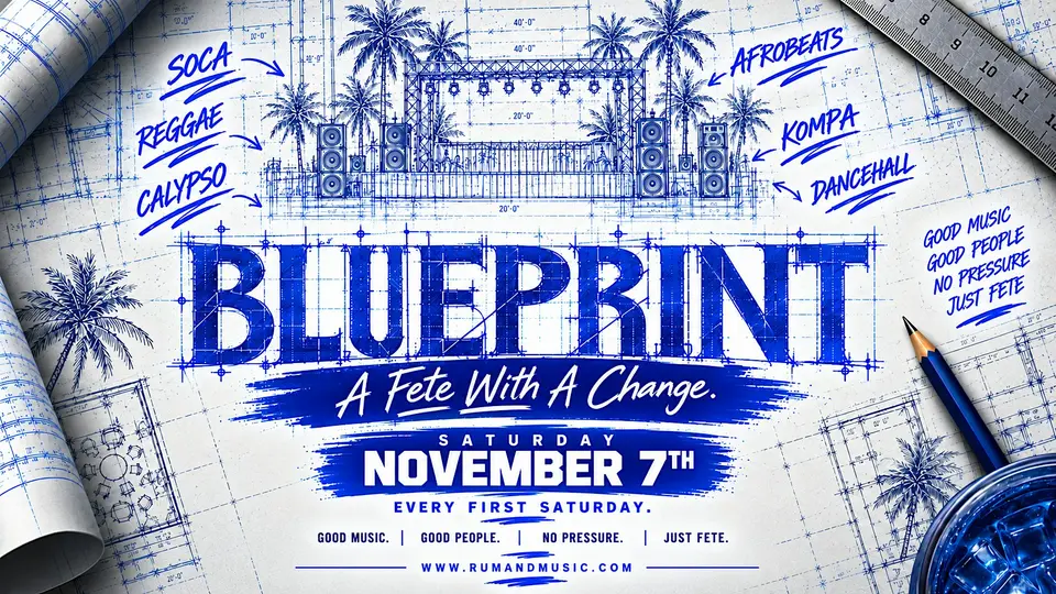 Blueprint flyer or graphic.