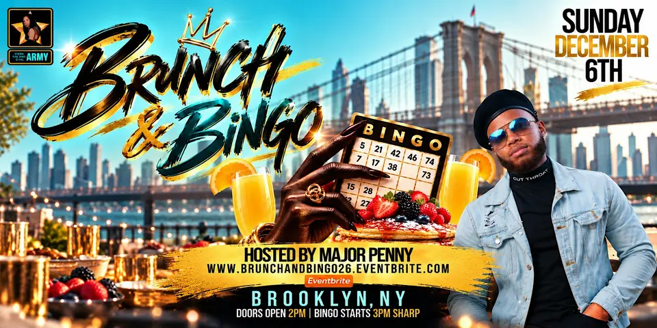 Brunch & Bingo flyer or graphic.
