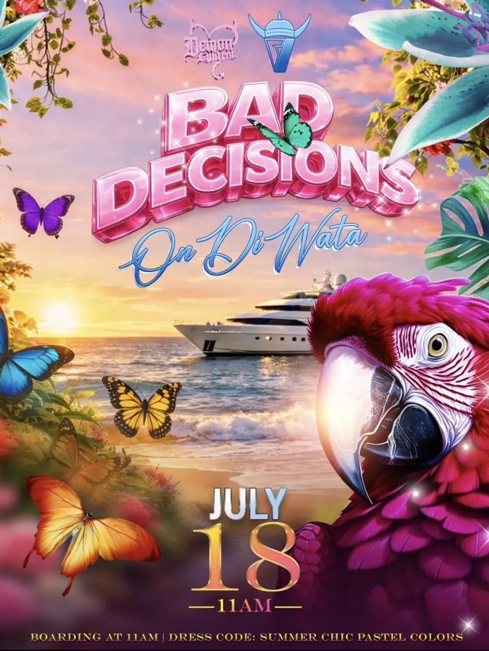 Bad Decisions flyer or graphic.
