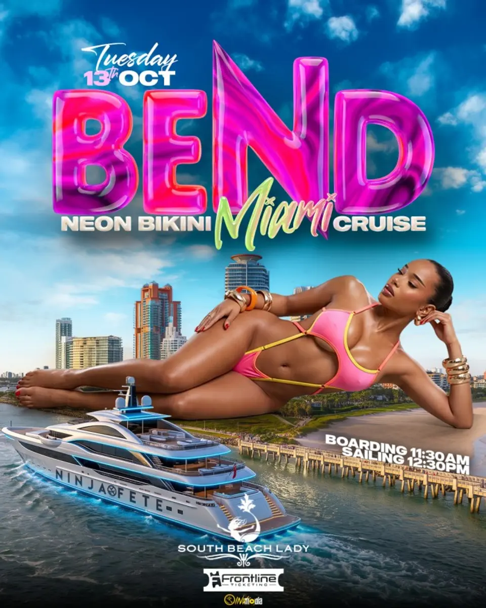 Bend Miami Neon Bikini Cooldown flyer or graphic.
