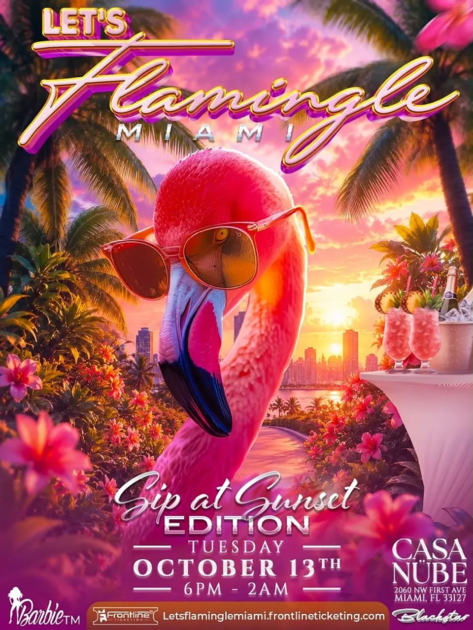 Lets Flamingle flyer or graphic.