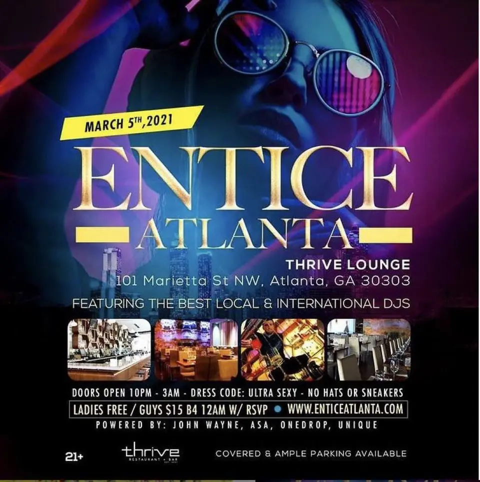 Entice Atlanta flyer or graphic.